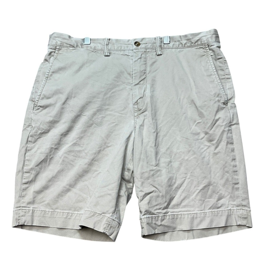 Polo Ralph Lauren Chino Shorts Men 34 Khaki Flat Front Stretch Classic Fit Twill